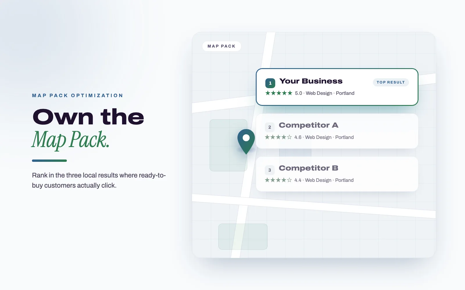 Hyper-Local Map Pack Optimization service illustration