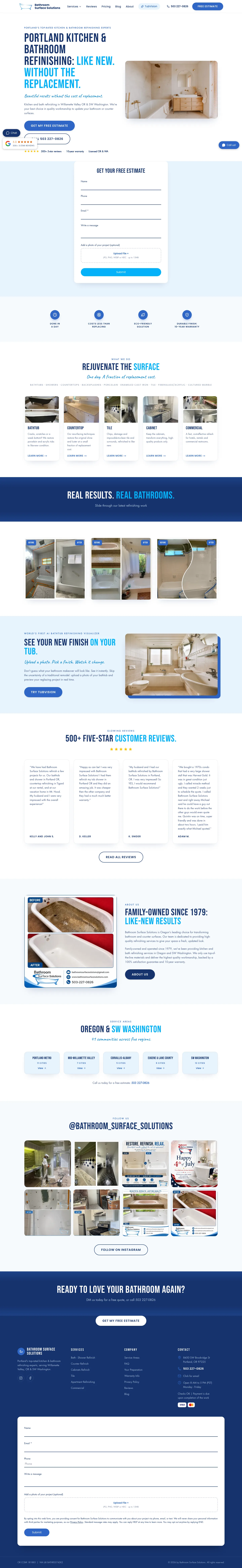 After: full page screenshot of bathroomsurfacesolutions.com