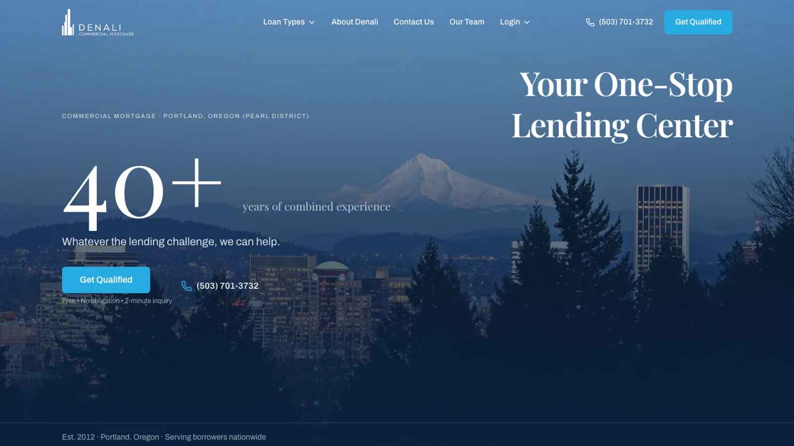 Denali Commercial Mortgage: the website Agentic PNW built
