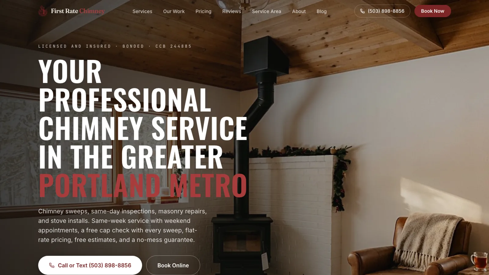 First Rate Chimney website