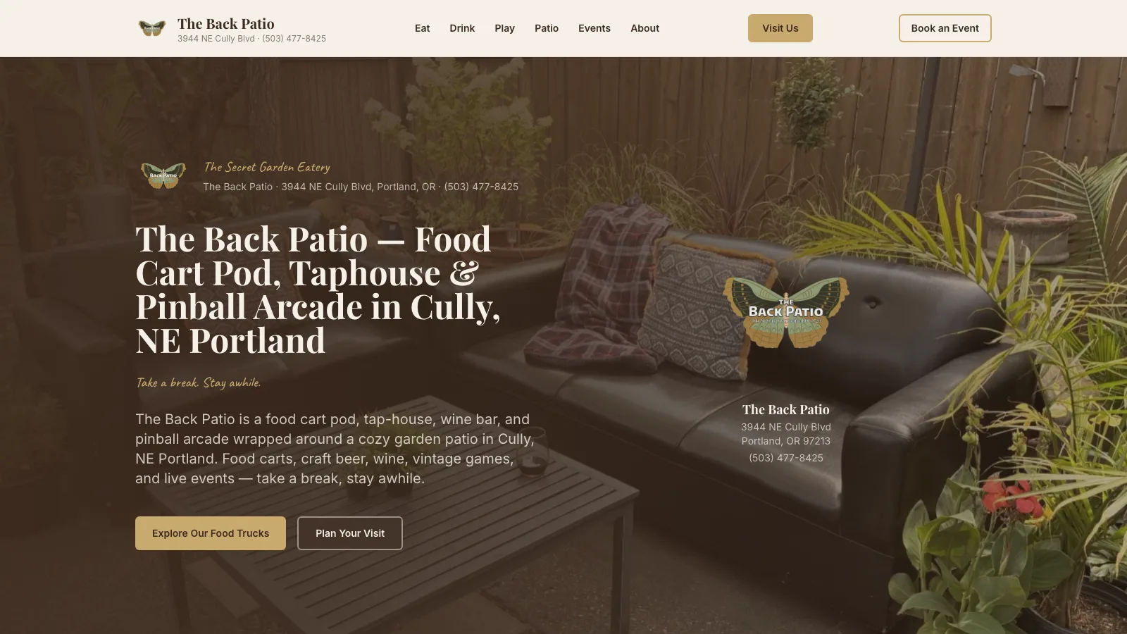 The Back Patio website